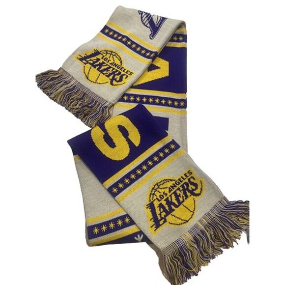 Los Angeles Lakers Scarf NBA Basketball Promo Purple Gold Crypto.com Arena Gift - Picture 3 of 10